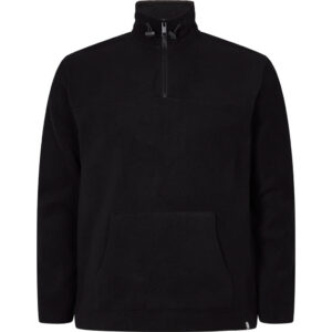 North 56denim fleece med halv lynlås Sort