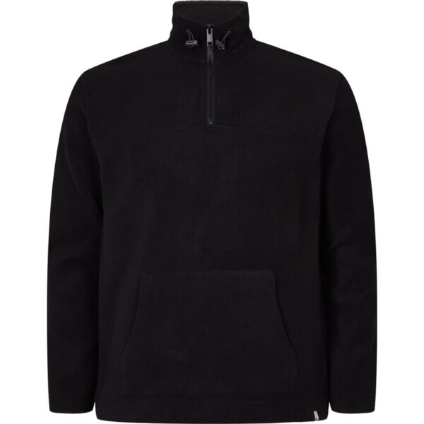 North 56denim fleece med halv lynlås Sort