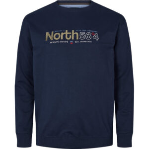 North 56°4 logo sweatshirts Marine Blå