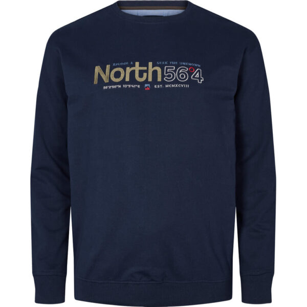 North 56°4 logo sweatshirts Marine Blå