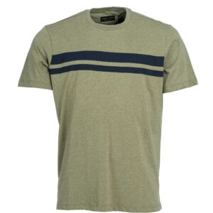Roberto Jeans t-shirt med stribe over bryst lys oliven