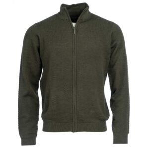 Roberto Jeans strik cardigan mørk oliven