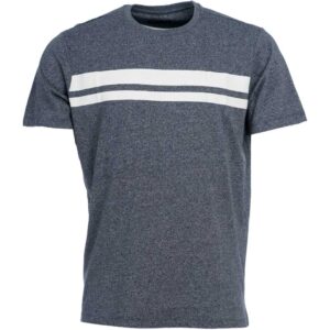 Roberto Jeans t-shirt med stribe over bryst marine blå meleret