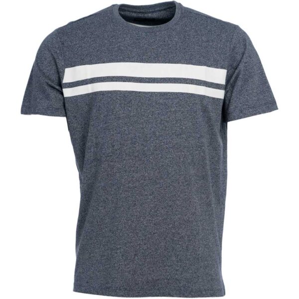 Roberto Jeans t-shirt med stribe over bryst marine blå meleret