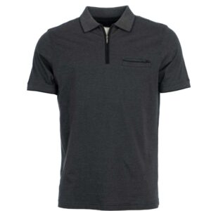 Roberto Jeans polo med lynlås og lommer sort