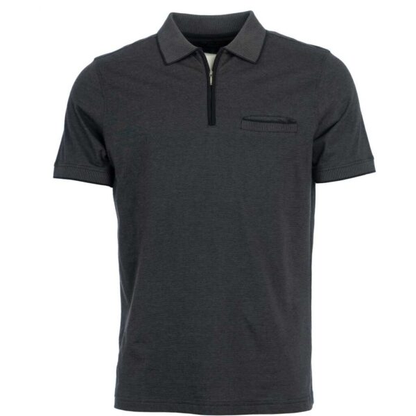 Roberto Jeans polo med lynlås og lommer sort