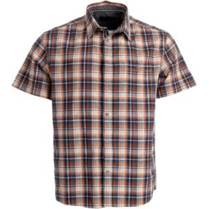 Roberto jeans ternet skjorte korte ærmer blå/orange/hvid