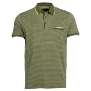 Roberto Jeans polo med knapper og lomme grøn