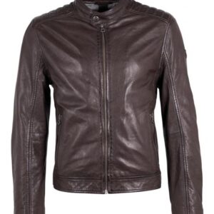 Gipsy skindjakke i lam kort model brun