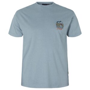 North 56°4 denim t-shirt med print is blå