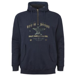 North 56°4 denim hoodie marine blå