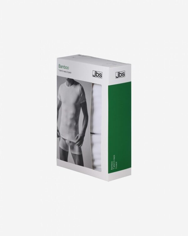 JBS bambus t-shirt hvid 2-pack rund hals - Billede 3
