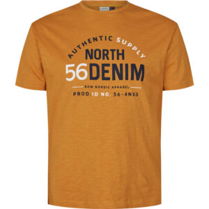 North 56°4 denim printet t-shirt Harvest Gul