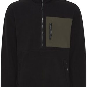 Blend fleece jakke Sort med grøn lomme