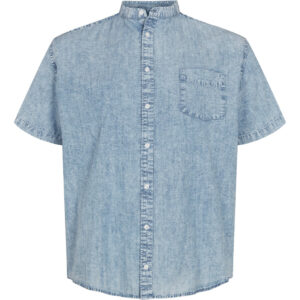 North 56denim kort ærmet skjorte kina flip TALL