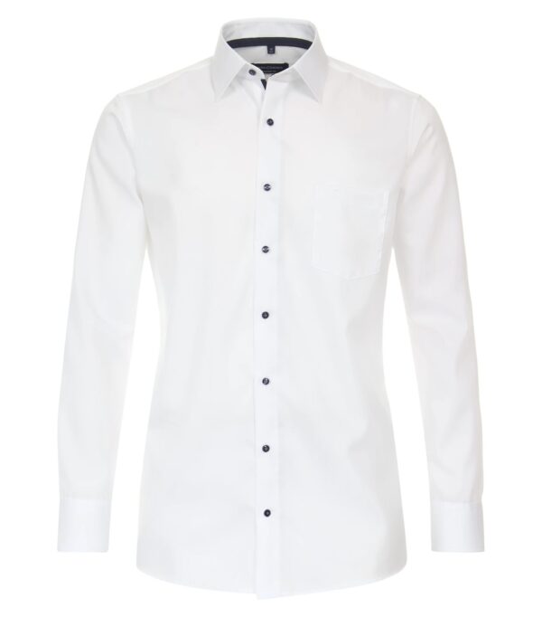 Casa moda strukturet skjorte comfort fit hvid