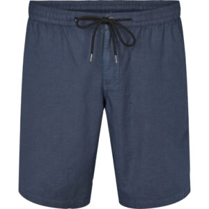 North 56°4 hør shorts med snøre marine blå