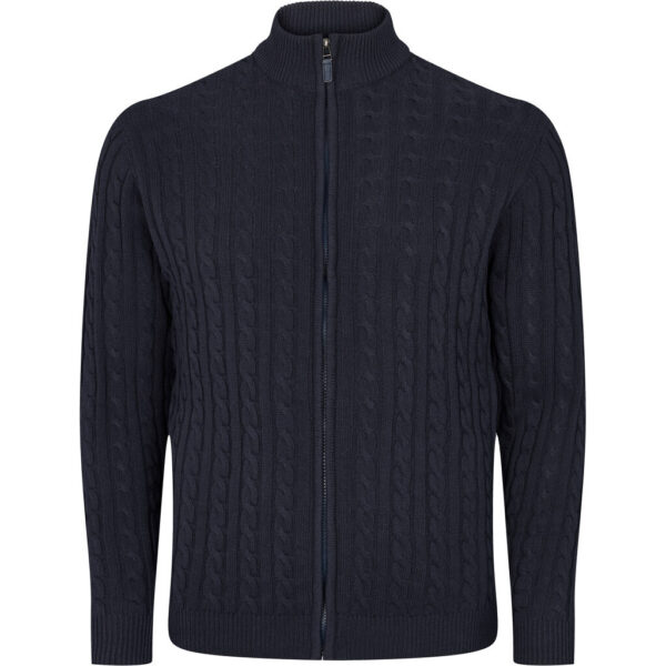 North 56°4 kable strik cardigan marine blå