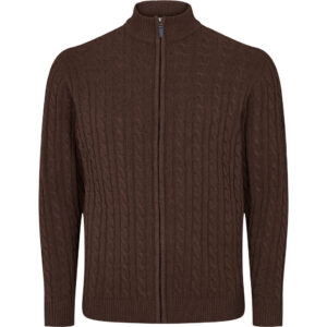North 56°4 Kabelstrickjacke braun