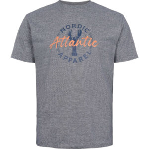 North 56°4 stribet t-shirt med print blå