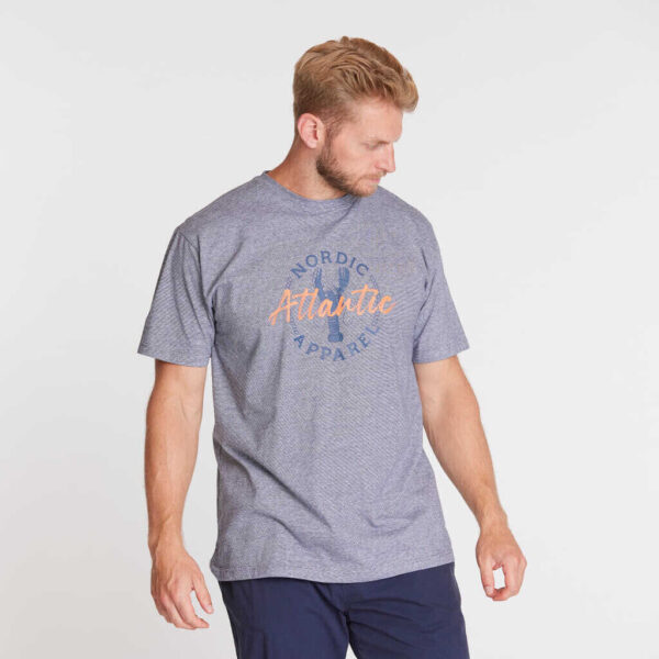 North 56°4 stribet t-shirt med print blå – Bild 4
