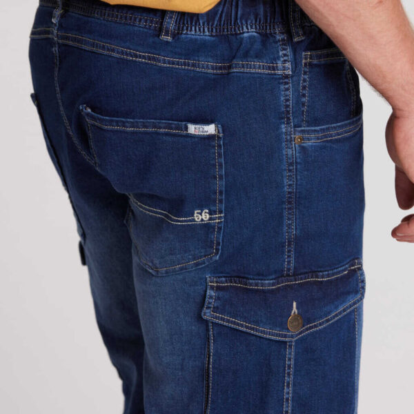 North 56°4 cargo short med elastik talje slidt blå – Bild 5