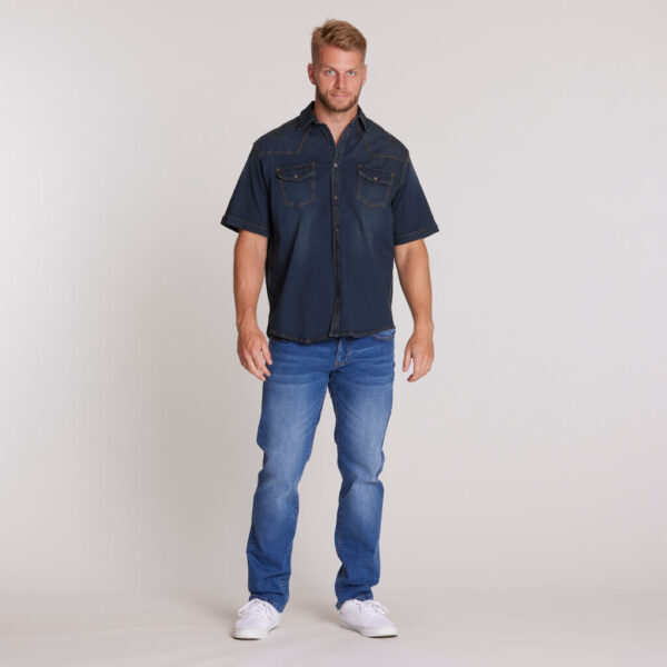 North 56denim / north 56°4 denim kort ærmet skjorte blå – Bild 4