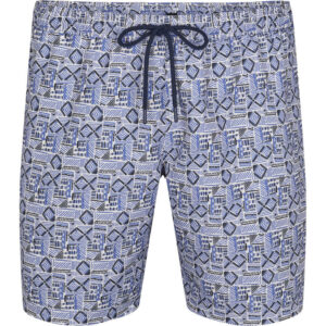 North 56°4 badeshorts printet stof blå