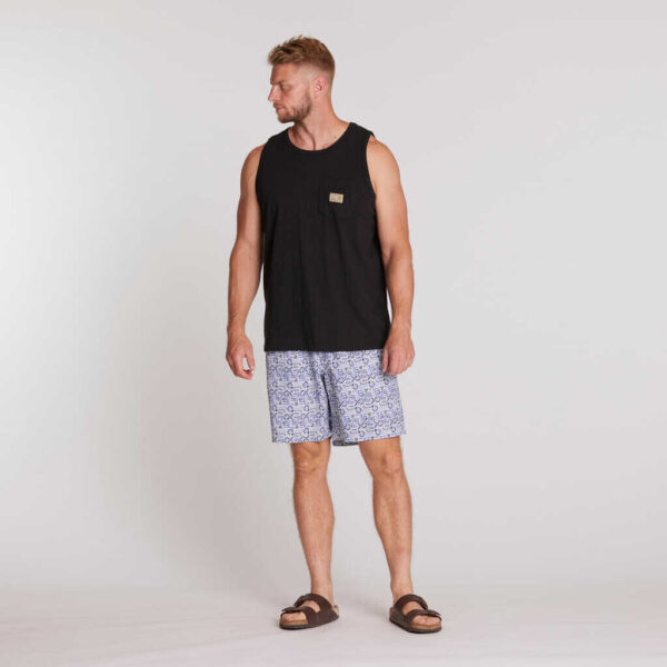 North 56°4 badeshorts printet stof blå – Bild 4
