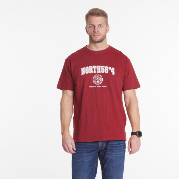 North 56°4 t-shirt med print carmine rød TALL - Billede 4