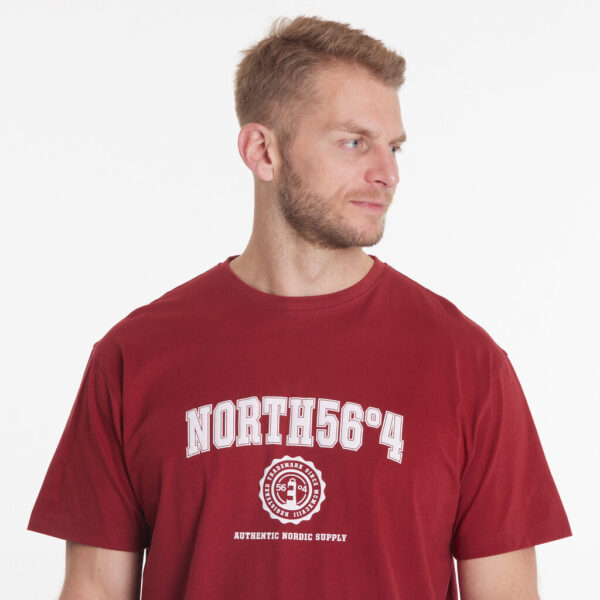 North 56°4 t-shirt med print carmine rød TALL - Billede 5