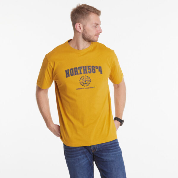 North 56°4 t-shirt med print harvest gul TALL - Billede 4