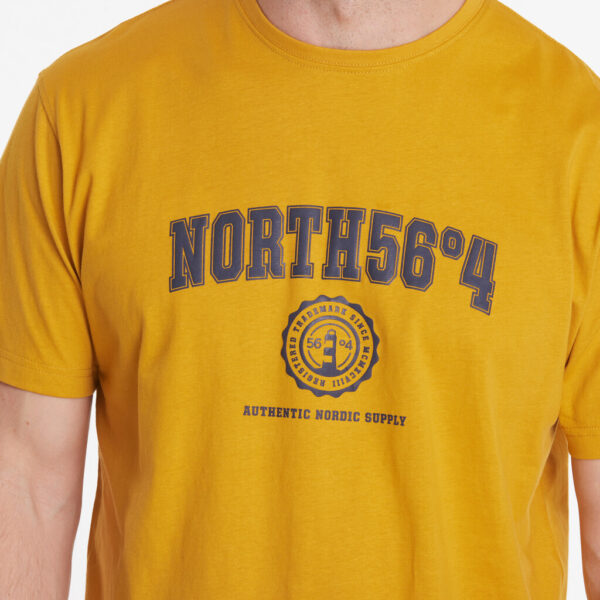 North 56°4 t-shirt med print harvest gul TALL - Billede 5