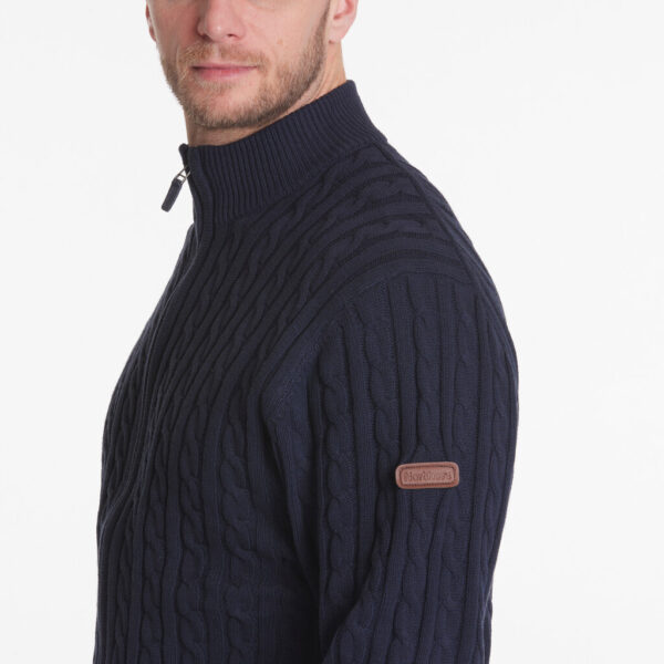 North 56°4 kable strik cardigan marine blå – Bild 5