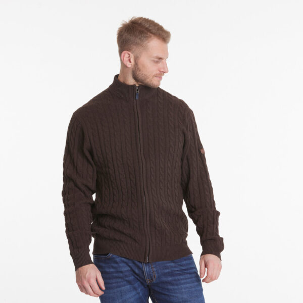 North 56°4 kable strik cardigan brun – Bild 4
