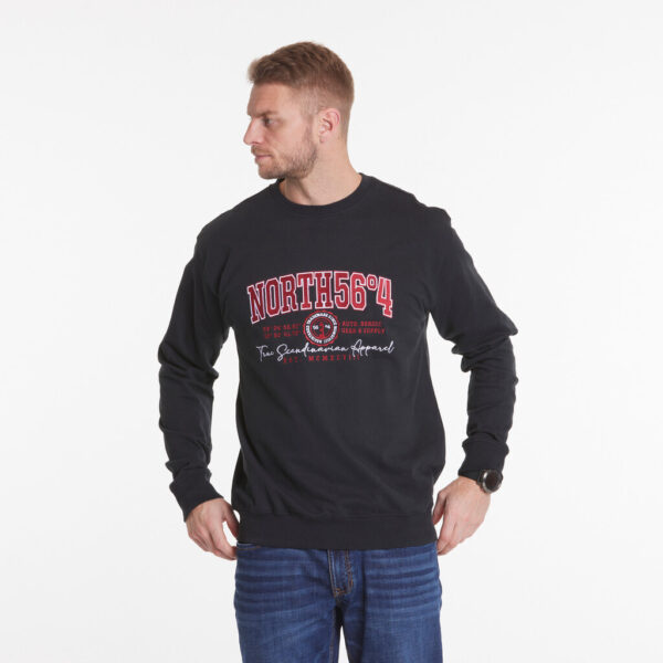 North 56°4 sweat shirt med bryst brodering sort – Bild 4