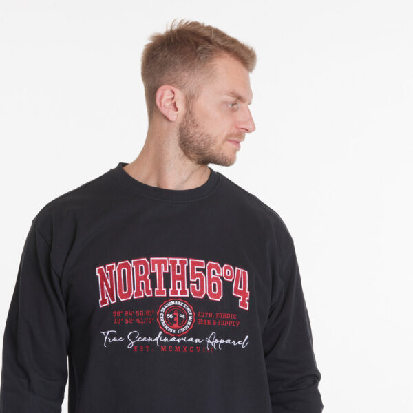 North 56°4 sweat shirt med bryst brodering sort – Bild 5