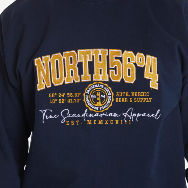 North 56°4 logo sweat shirt med brodering marine blå TALL - Billede 5