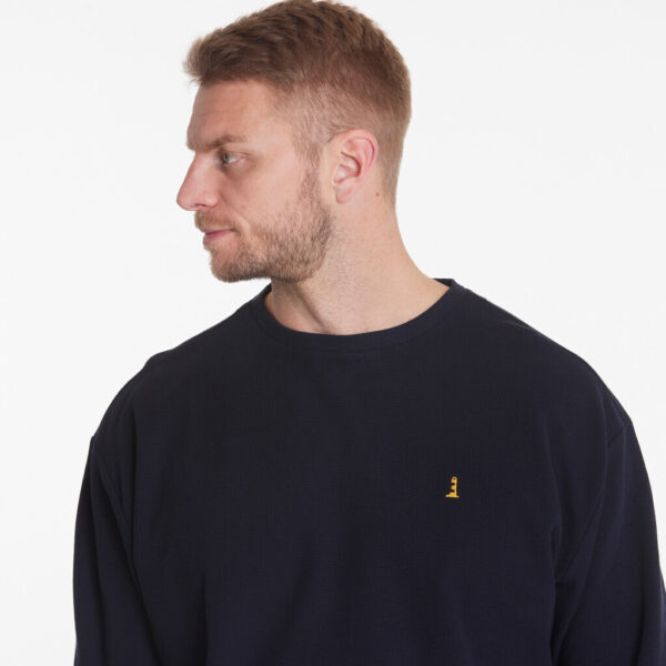 North 56°4 sweat shirt lille brodering marine blå – Bild 5