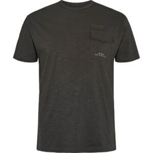 North 56°4 denim t-shirt med bryst lomme tørv brun TALL