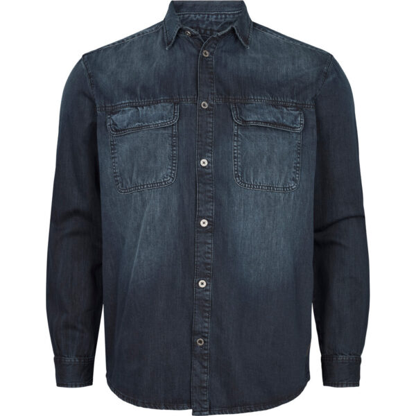 North 56°4 denim cowboy skjorte slid de rigtige steder blå