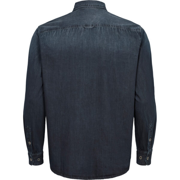 North 56°4 denim cowboy skjorte slid de rigtige steder blå - Billede 3