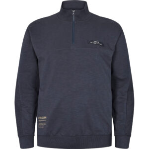 North 56°4 denim sweat shirt med kort lynlås lys sort