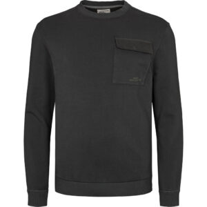 North 56°4 denim sweat shirt med brystlomme sort