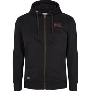 North 56°4 sweat shirt cardigan med hætte og kænguru lomme sort