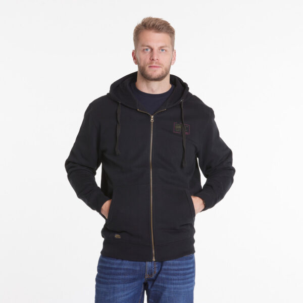 North 56°4 sweat shirt cardigan med hætte og kænguru lomme sort - Billede 4