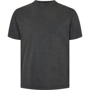 North 56°4 Garment Dyed t-shirt med lille brodering blå