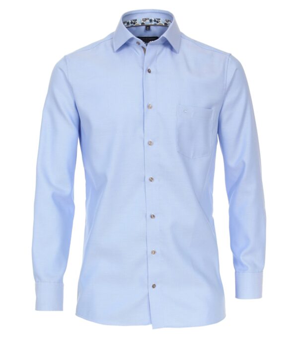 Casa moda "comfort fit" Struktur hellblau