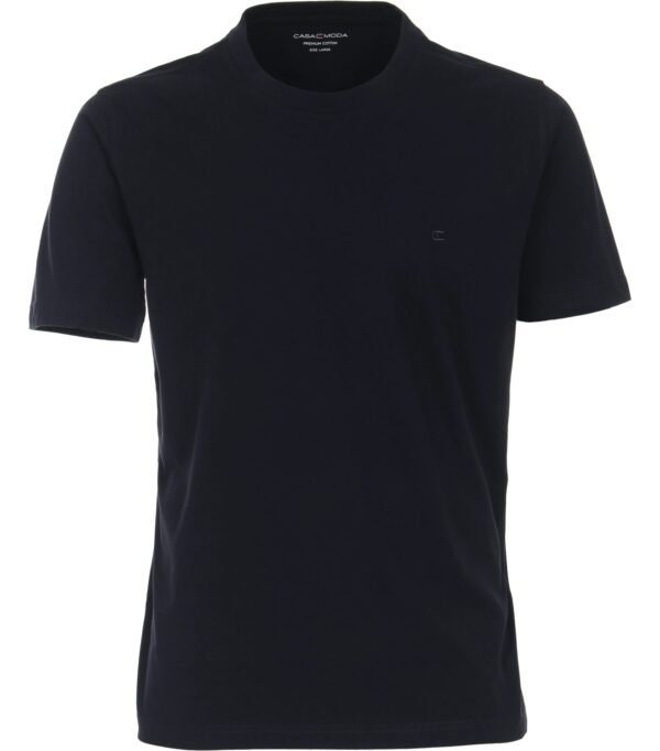 Casa Moda ensfarvet t-shirt marien blå