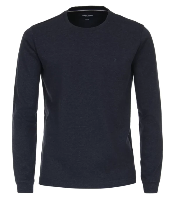 Casa Moda lang ærmet t-shirt easy care kvalitet blå